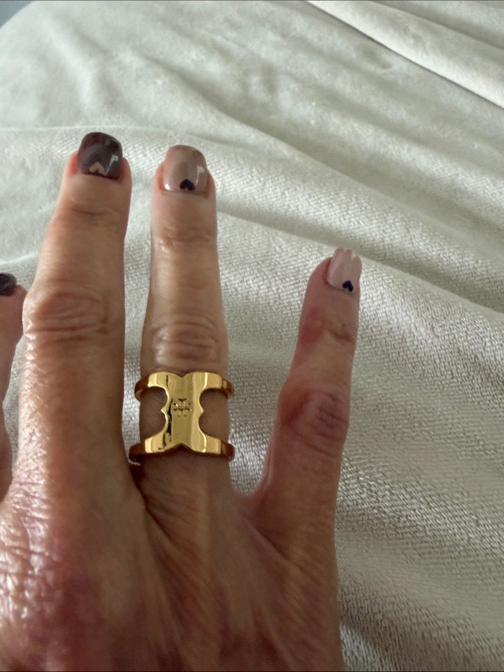 Tory Burch Gold Gemini Link Band Ring